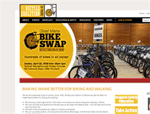 Tablet Screenshot of bikemaine.org